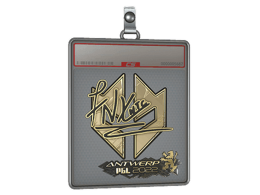 Sticker Slab | fnx (Gold) | Antwerp 2022