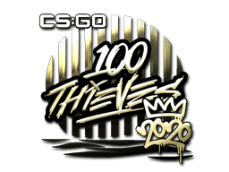Sticker | 100 Thieves (Gold) | 2020 RMR