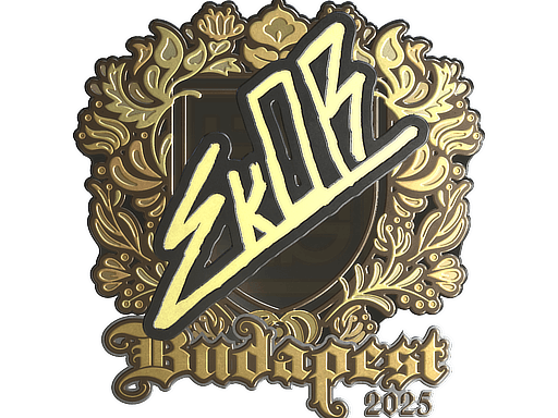 Sticker | sk0R (Gold) | Budapest 2025