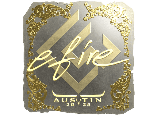 Sticker | efire (Gold) | Austin 2025