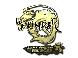 Sticker | YEKINDAR (Gold) | Antwerp 2022