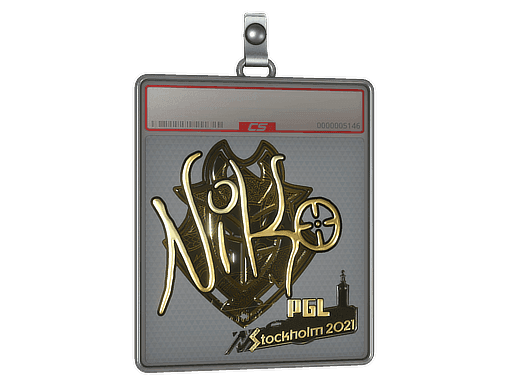 Sticker Slab | NiKo (Gold) | Stockholm 2021
