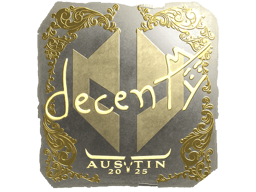 Sticker | decenty (Gold) | Austin 2025