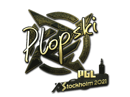 Sticker | Plopski (Gold) | Stockholm 2021