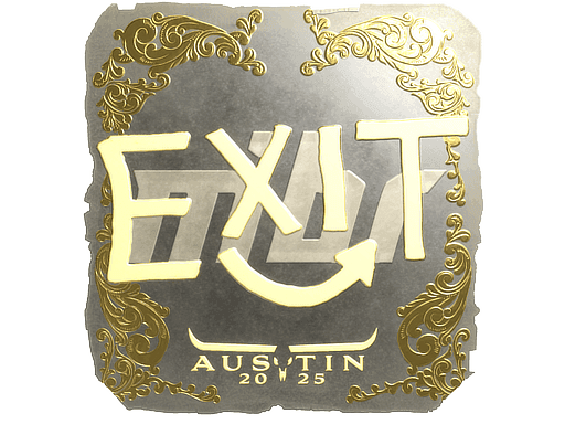 Sticker | exit (Gold) | Austin 2025