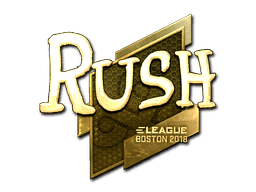 Sticker | RUSH (Gold) | Boston 2018
