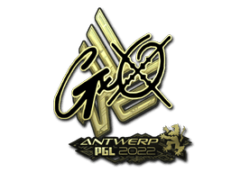Sticker | gxx- (Gold) | Antwerp 2022