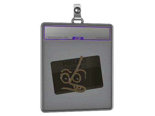 Sticker Slab | Hello MP7 (Gold)