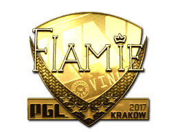 Sticker | flamie (Gold) | Krakow 2017