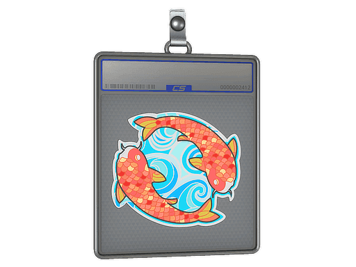 Sticker Slab | Twin Koi