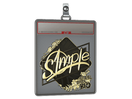 Sticker Slab | s1mple (Gold) | Rio 2022