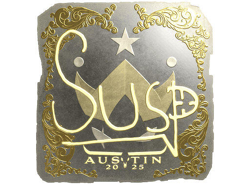 Sticker | susp (Gold) | Austin 2025