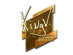 Sticker | kNgV- (Gold) | Boston 2018