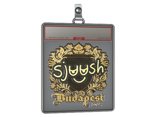 Sticker Slab | sjuush (Gold) | Budapest 2025