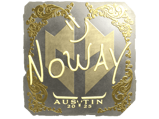 Sticker | noway (Gold) | Austin 2025