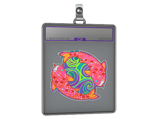 Sticker Slab | Twin Koi (Holo)