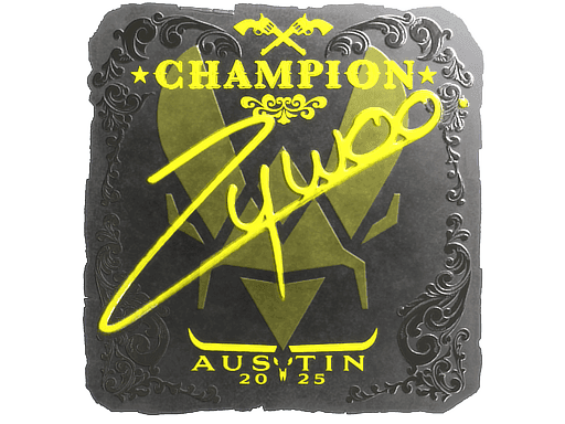 Sticker | ZywOo (Foil, Champion) | Austin 2025