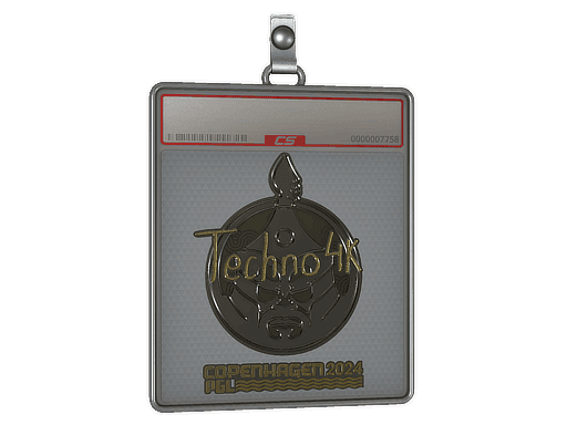 Sticker Slab | Techno4K (Gold) | Copenhagen 2024