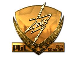 Sticker | Zeus (Gold) | Krakow 2017