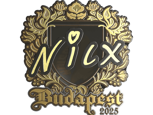 Sticker | nicx (Gold) | Budapest 2025
