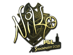 Sticker | NiKo (Gold) | Stockholm 2021