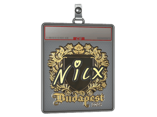 Sticker Slab | nicx (Gold) | Budapest 2025