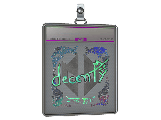 Sticker Slab | decenty (Holo) | Austin 2025