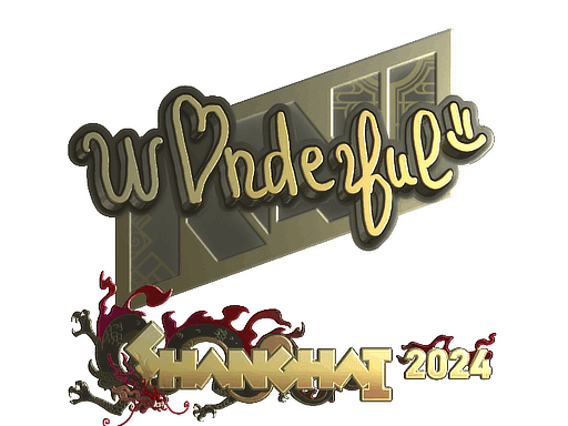Sticker | w0nderful (Gold) | Shanghai 2024