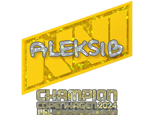 Sticker | Aleksib (Glitter, Champion) | Copenhagen 2024